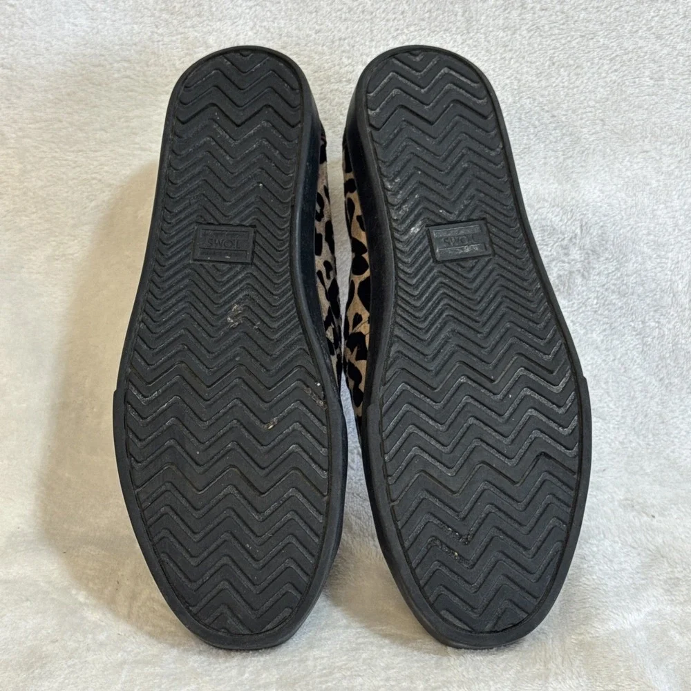 TOMS Leopard Print Velvet Slip On Shoes Women's‎ Size 9.5 W EU 41 - Picture 7 of 12